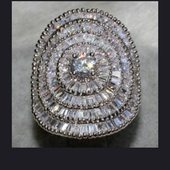 Jewelry - 🚫SOLD🚫 RNatural White Sapphire 925 Silver Ring❤